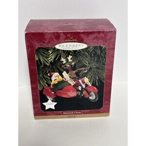 Vintage Christmas Hallmark Keepsake Magic Ornament 1997 Motorcycle Chums
